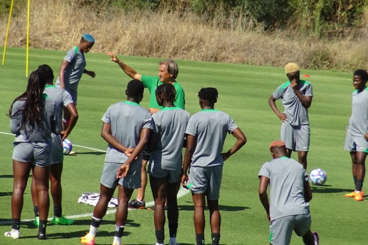 Waldrum dishing out instructions at the team's camp in Seville spain