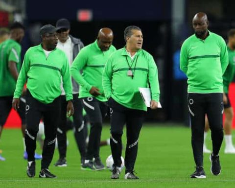 super eagles coach Jose Peseiro and his technical team