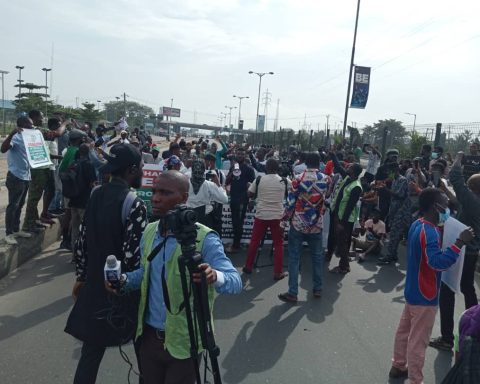 protest ongoing