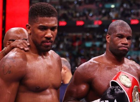 Anthony Joshua and Daniel Dubois after sweating it out at Wembley