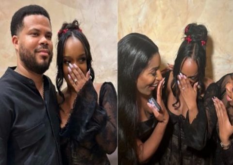 Davido's manager Asa Asika proposes to girlfriend Leona Adesanya