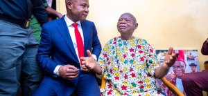 Governor Mbah with Mike Ejeagha