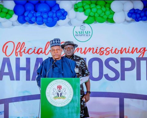 Shettima at Sahad Hospital commissioning