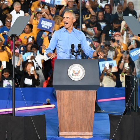 Obama teams up with Harris in Georgia