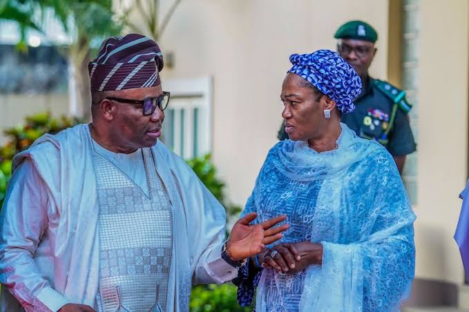 Senate President Godswill Akpabio and First Lady Oluremi Tinubu