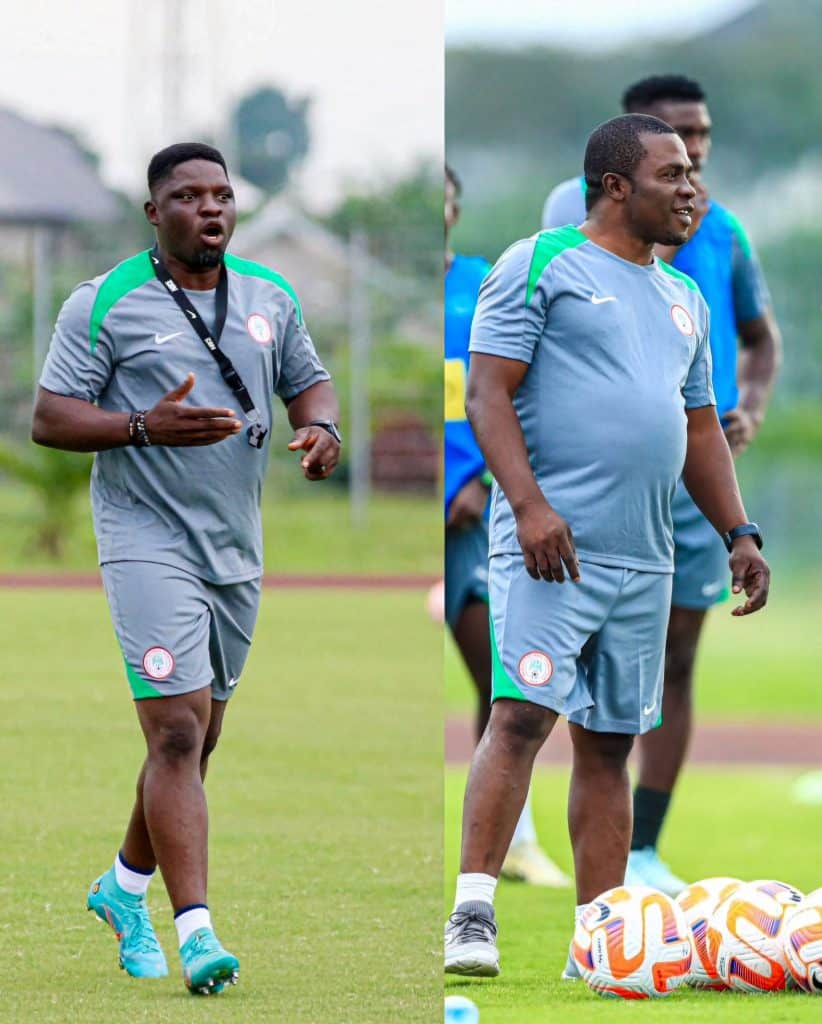 Coach Daniel Ogunmodede and Fidelis Ilechukwu in action