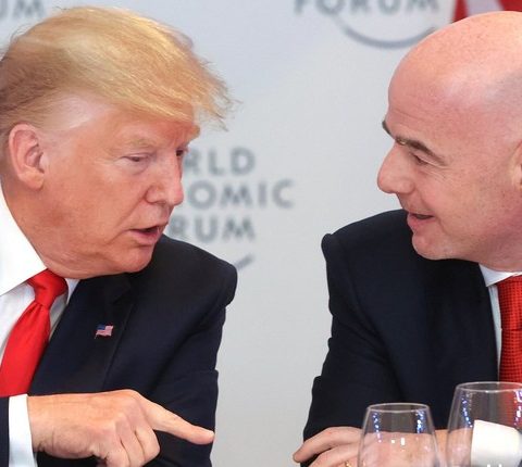 US President Donald Trump and FIFA President Gianni Infantino