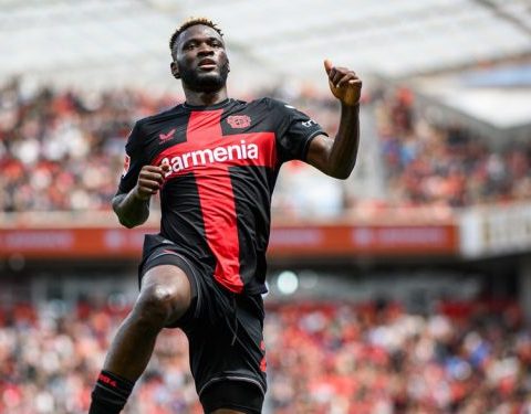 Leverkusen forward Victor Boniface