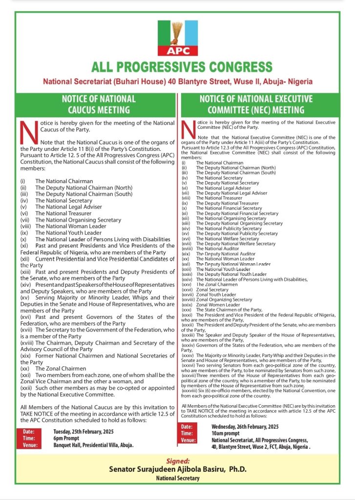 APC Finally Fixes NEC Meeting Wednesday, 26 February 