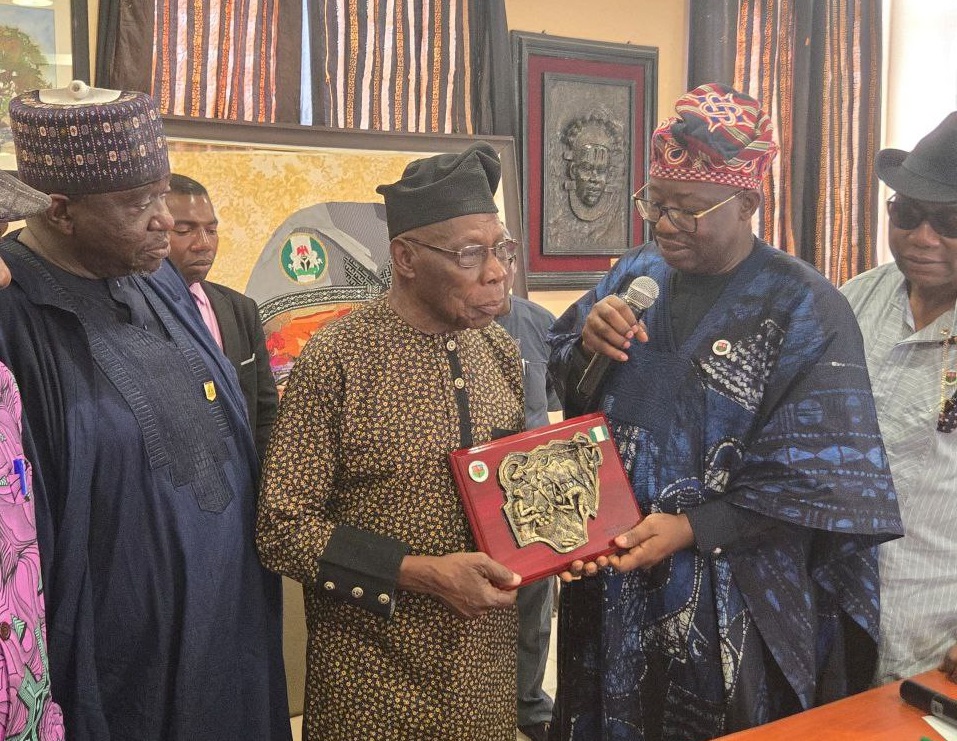 NACCIMA President Visits Obasanjo Alake Egbaland Urges Better Synergy Do Drive Economic Devt