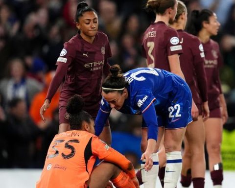 Man City's Khiara Keating was left dejected at full time