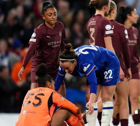 Man City's Khiara Keating was left dejected at full time