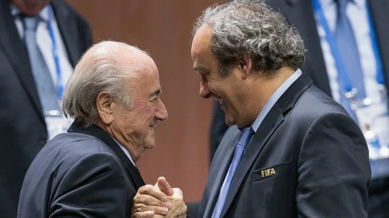 Sepp Blatter (left) and Michel Platini (right) during their days running FIFA and UEFA respectively
