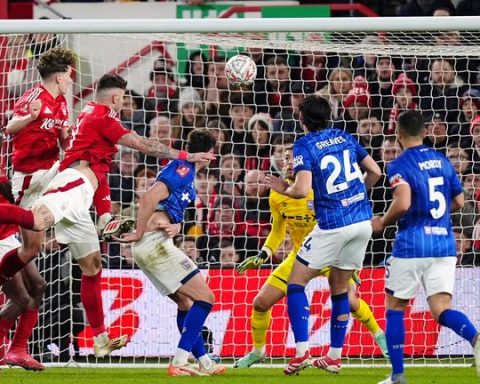 Taiwo Awoniyi involved in the goal mouth battle that edged out Ipswich