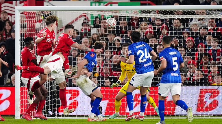 Taiwo Awoniyi involved in the goal mouth battle that edged out Ipswich