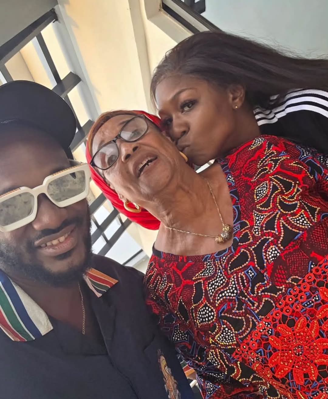 Baba's mother Madam rose Idibia unites with Natasha