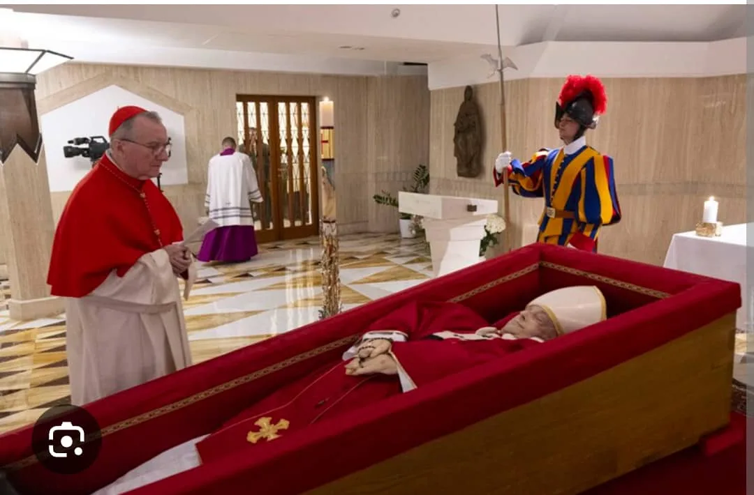 Body of Pope Francis lying in state