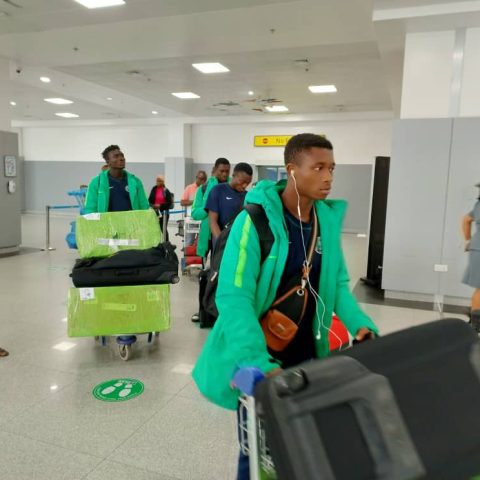 Flying Eagles after arriving Egypt on Sunday