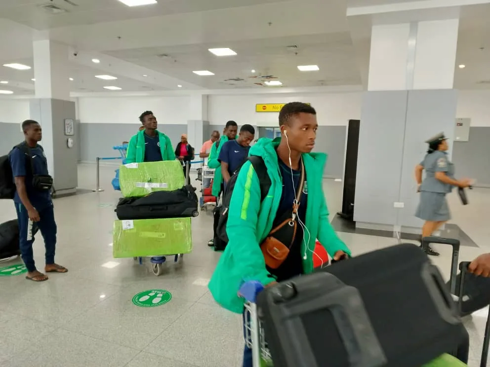 Flying Eagles after arriving Egypt on Sunday