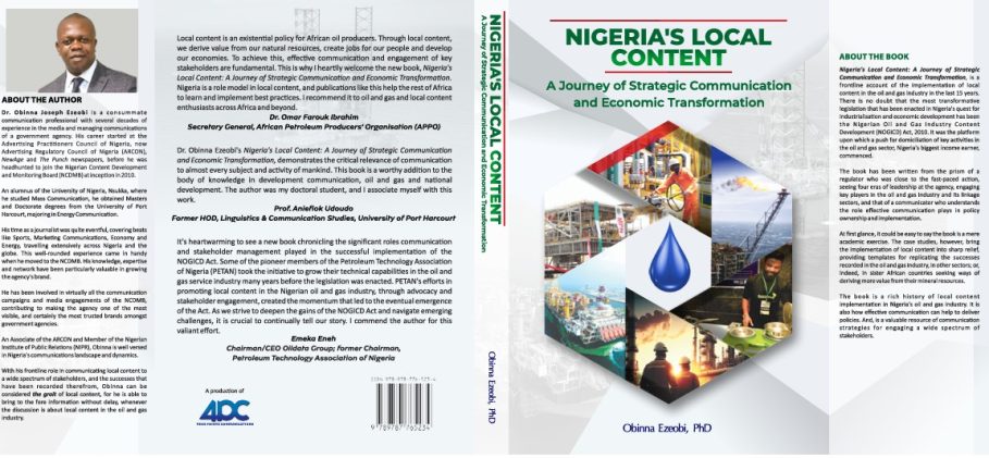 NCDMB’s Ezeobi Unveils book on Local Content and Strategic Communication