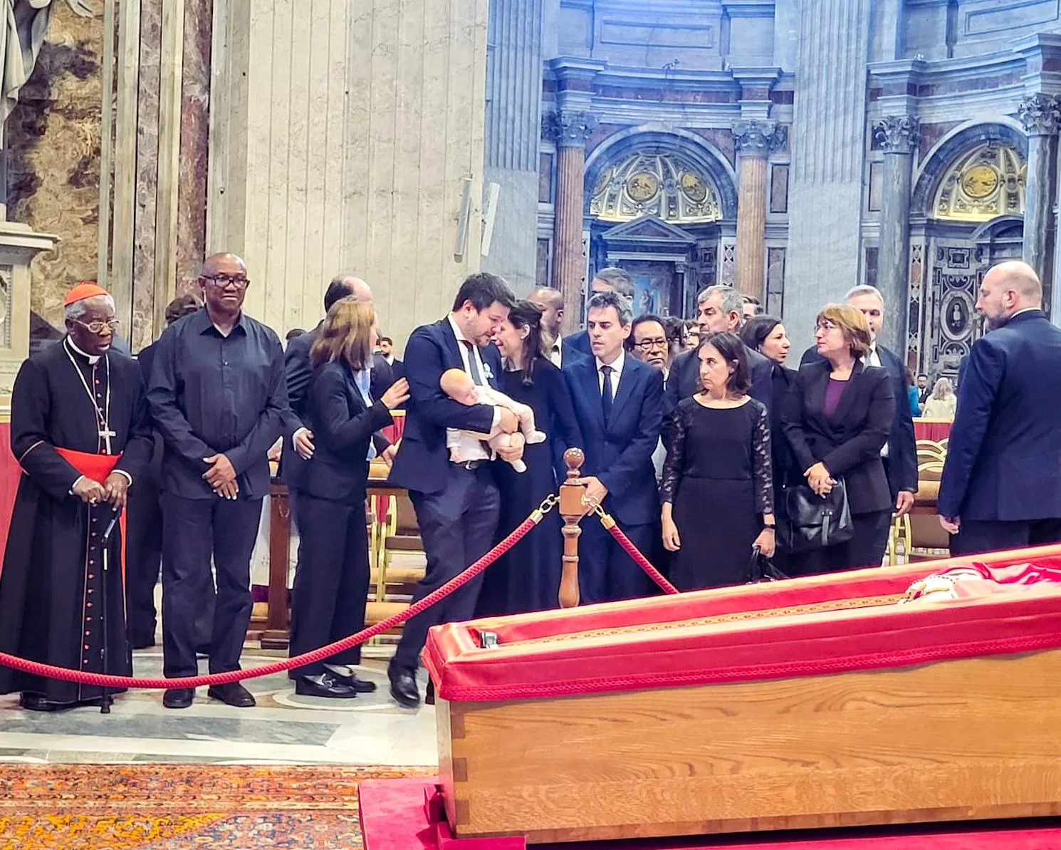 Obi Joins Cardinal Arinze Others In Rome To Pay Respect To Pope Francis