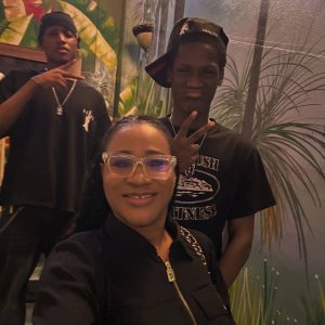 Sumbo Adeoye and her boys Sumbo Adeoye and her boys