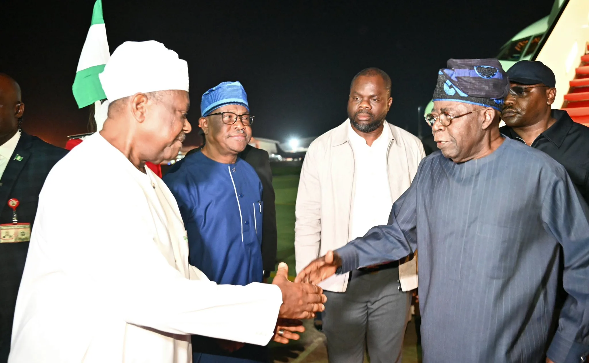 Breaking: Tinubu Returns To Abuja After Europe Trip [Photos]