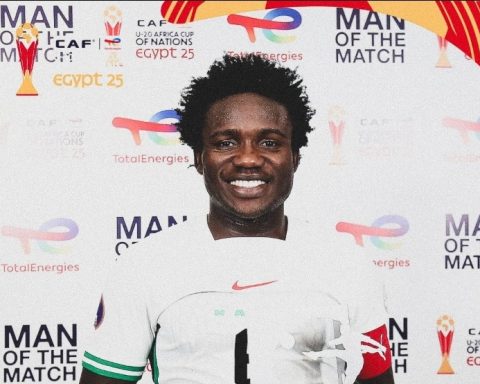 Flying Eagles captin Daniel Bameyi