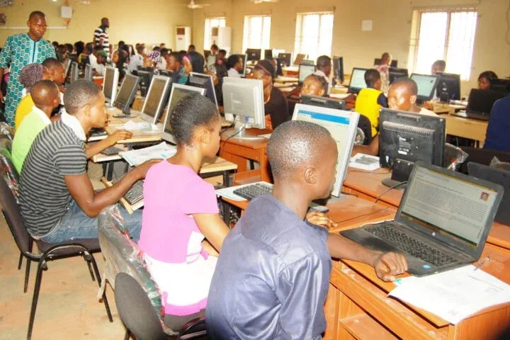 Candidates sitting for the UTME