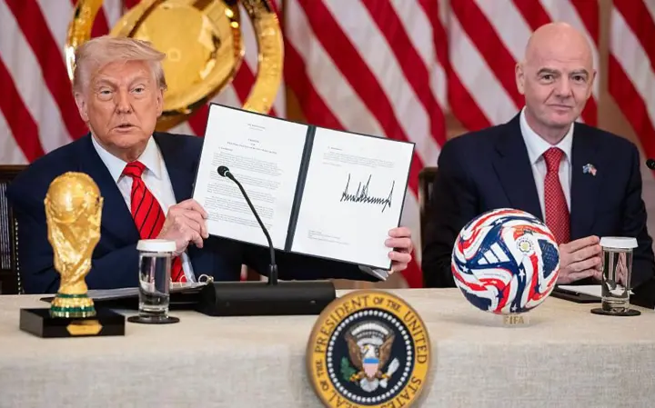 President Trump and FIfa President Gianni Infantino