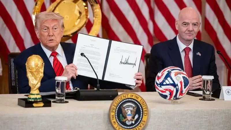 President Trump and FIfa President Gianni Infantino