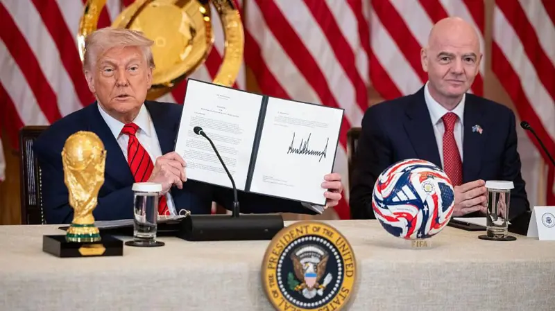 President Trump and FIfa President Gianni Infantino