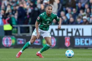 Werder Bremen defender felix Agu Werder Bremen defender felix Agu