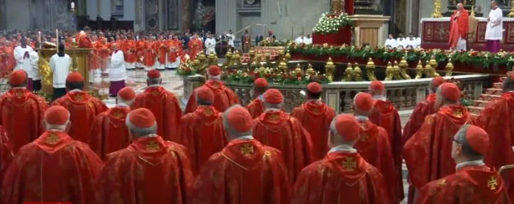 cardinals at Mass for the election of a new Pope