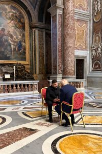 trump and zelenskyy at the Basilica trump and zelenskyy at the Basilica