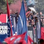 PSG Players Celebrate UEFA Champions League Victory In Open Bus Parade 