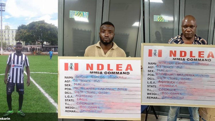 NDLEA Nabs Ex-Nigerian Footballer Segun Hunkarin For Cocaine Smuggling