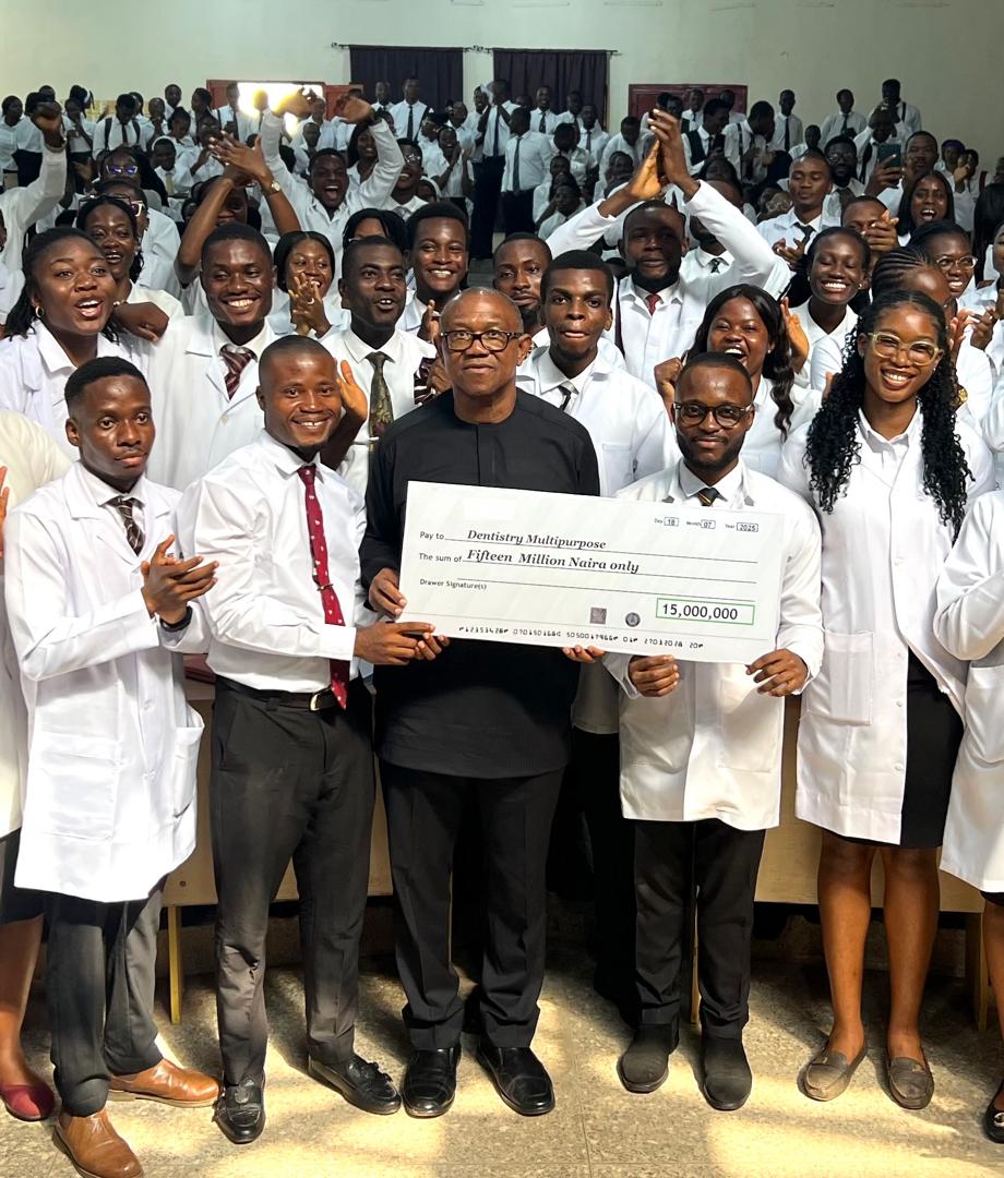 Obi Donates ₦15m To UNN Dentistry Dept To Boost Re-accreditation Effort