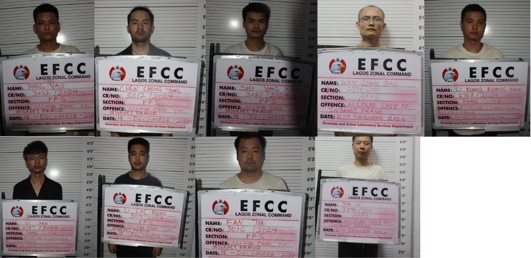 Court Jails Nine Chinese Nationals For Cyberterrorism, Internet Fraud In Lagos