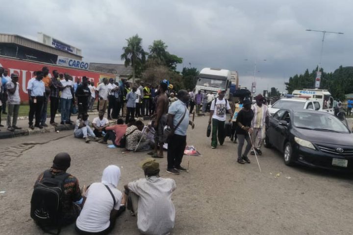 lagos airport protest
