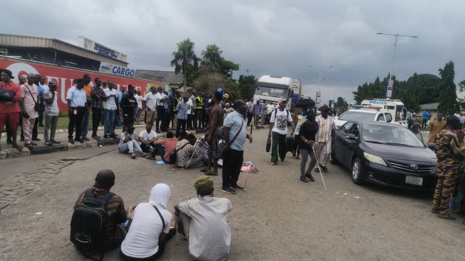 lagos airport protest