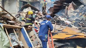 NEMA officials at Mandilas Market inferno 