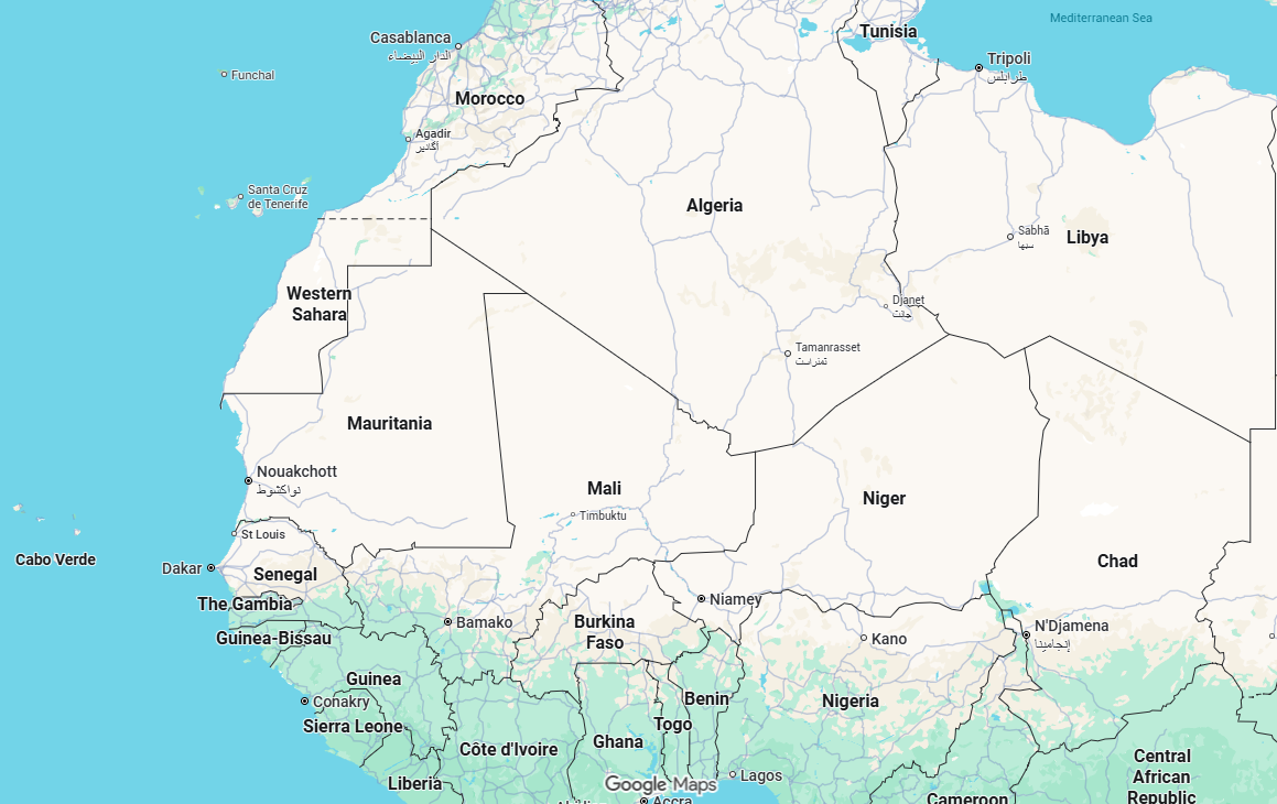 Image of Western Sahara Map