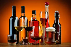 Bottles of Alcoholic Drinks