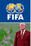 Image Collage of Donald Trump and FIFA Logo
