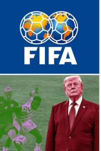 Image Collage of Donald Trump and FIFA Logo