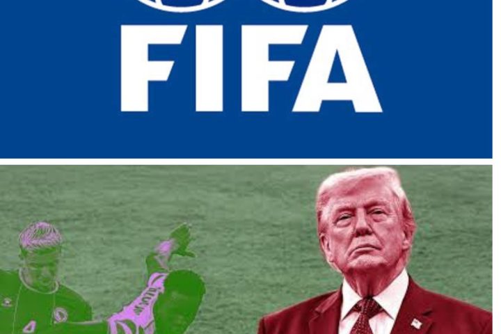 Image Collage of Donald Trump and FIFA Logo